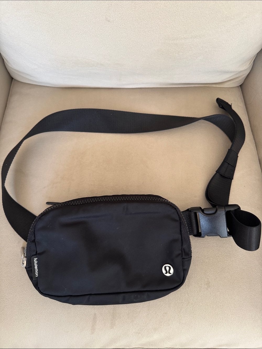 lululemon athletica Black Waist Pack with Adjustable Strap